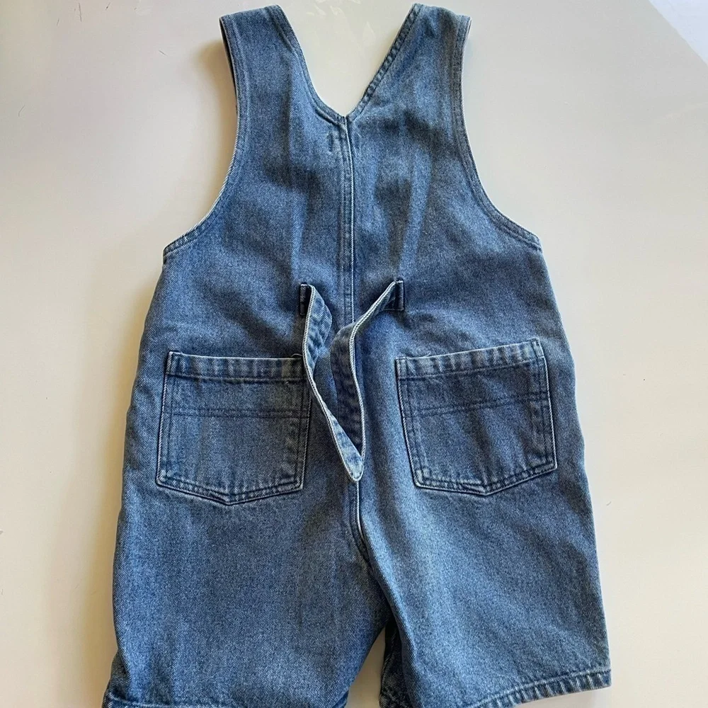 Vintage Talbot Kids Denim Embroidered Shortalls - M
